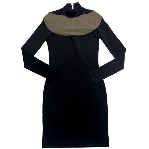 Mugler Mesh Panel Bodycon Dress - Picture 6 of 10